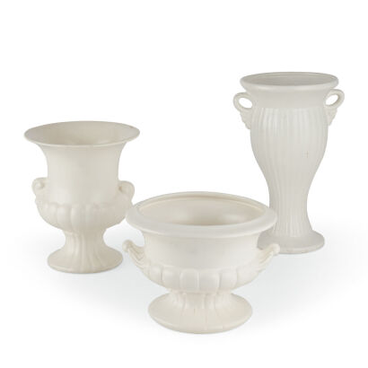 A Trio of Crown Lynn Urn Vases