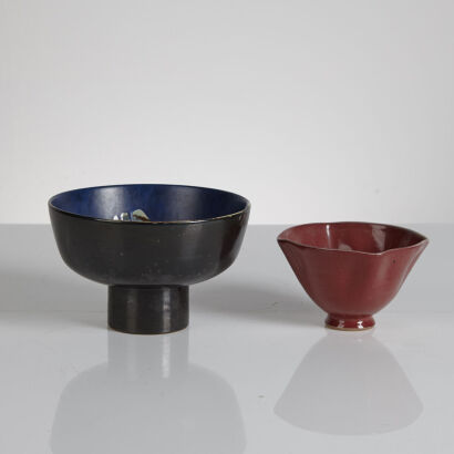 A Duo of European Pottery Bowls