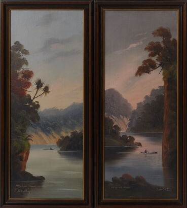 Paul Wren - A Pair of Wanganui River Paintings