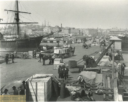 Associated Press Archival Photograph - Auckland Wharf (Queens Wharf) 1890's