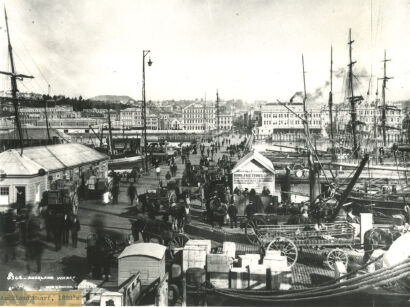 Associated Press Archival Photograph - Auckland Wharf, 1880's