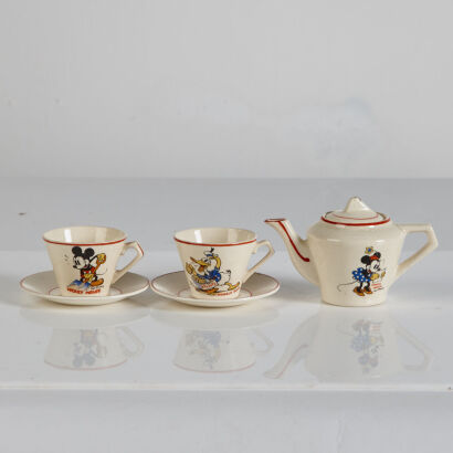 A Wadeheath Ware Walt Disney Doll's Tea Set