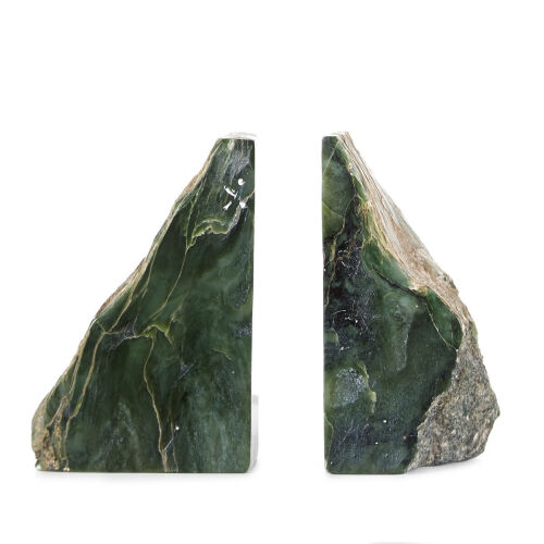 A Pair of Pounamu Bookends&nbsp;