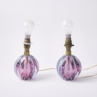 A Pair of Murano Lamps