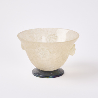 An Art Deco Art Glass Bowl With Lion Motifs