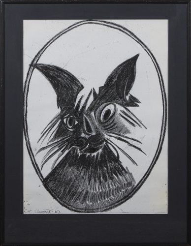 Philip Clairmont Cat Print