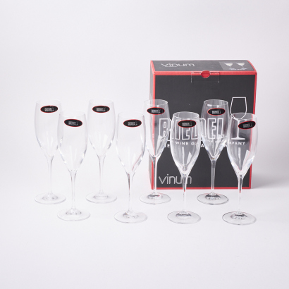 A Collection Of Eight Riedel Cuvee Prestige Champagne Glasses