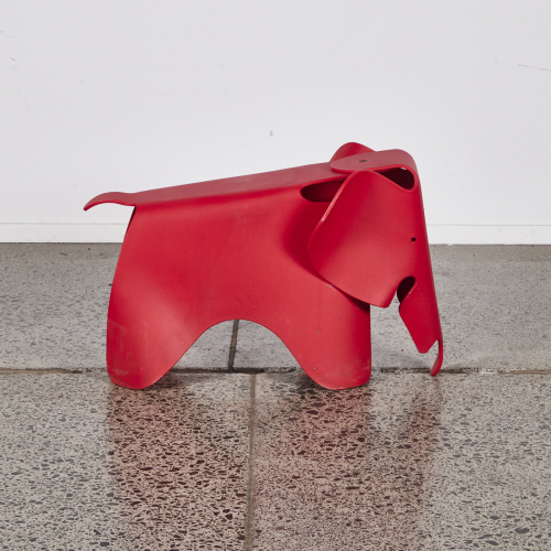 A Hard-Form Plastic Elephant Stool