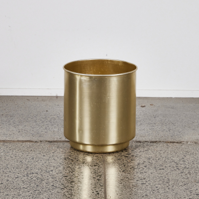 A Large Gold Spun Aluminium Planter