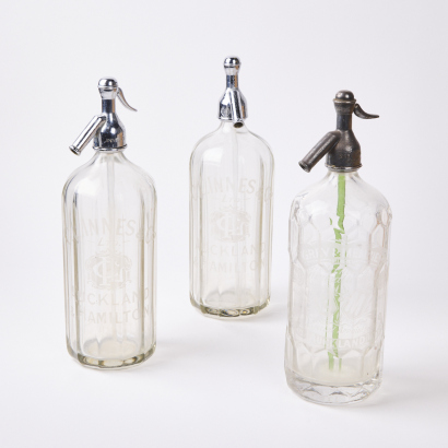 A Trio Vintage Soda Syphons