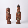 A Pair Of Large Hand Carved Fertility Figures