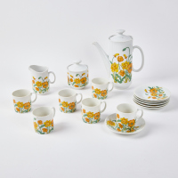 A Retro Japan Made Porcelain Floral Coffee Set