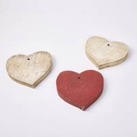 A Trio Of Wooden Hearts