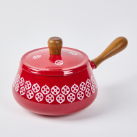 A Retro Enamelled Fondue Pot