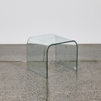 A Glass Waterfall Side Table