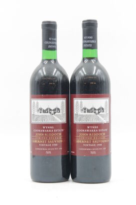 (2) 1988 Wynns Coonawarra Estate John Riddoch Cabernet Sauvignon, Coonawarra