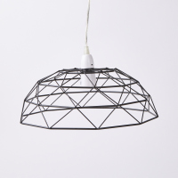 Pendant Light with Geometric Shade in Black