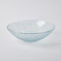 An Iridescent Glass Fuit Bowl