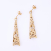 9ct Yellow Gold, Foliage Design Drop Earrings