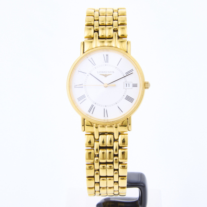 Stainless Steel /Gold Plated, 33mm Longines Presence La Grande Classique Quartz Wristwatch