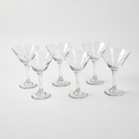 A Set of Six Martini Glasses