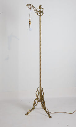 A Brass Standard Lamp