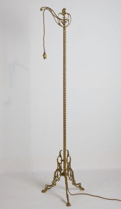 A Brass Standard Lamp