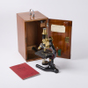 An Antique W.R. Prior & Co. Microscope with Complete Set of Original Lenses and Wood Box - 2