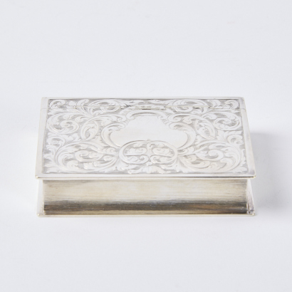 A Silver Plate Victorian Snuff Box