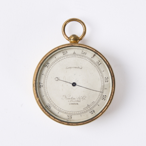 A Pocket Barometer with Original Case by Newton & Co, Fleet Street, London