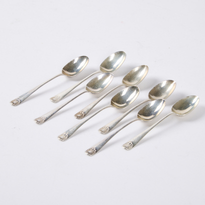 Eight Sterling Silver Teaspoons