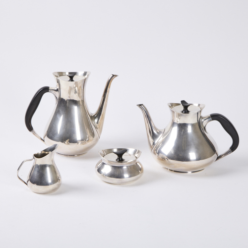 A Four-Piece Danish COHR Silver-Plated Coffee and Tea Set