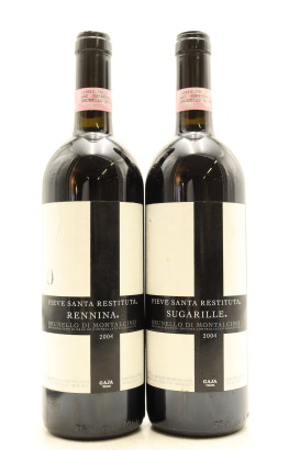 (1) 2004 Gaja Pieve Santa Restituta - Rennina & Sugarille, Brunello di Montalcino DOCG, 2 Bottles Sold as One Lot
