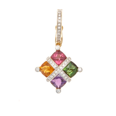 18ct Multi-Colour Gem Pendant