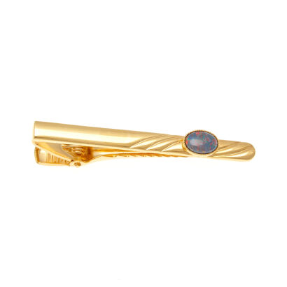 Opal Triplet Tie Clip