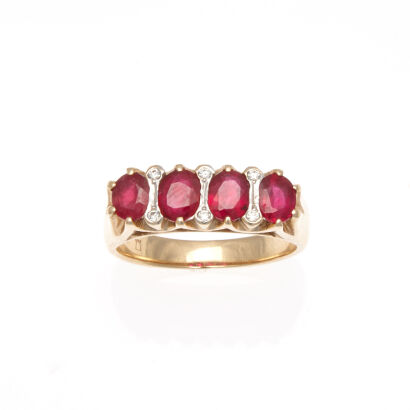 9ct Ruby and Diamond Ring