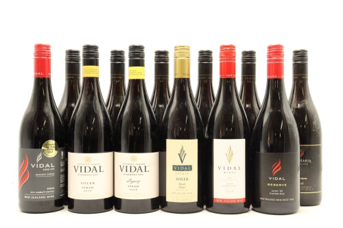 (1) 2002-2018 Multiple Vintage Vidal Estate/ Villa Maria Syrah Collection, Hawke's Bay, 12 Bottles Sold as One Lot