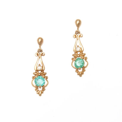 9ct Emerald Earrings