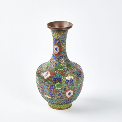 A Long Necked Cloisonne Vase