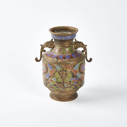 A Japanese Champleve Vase