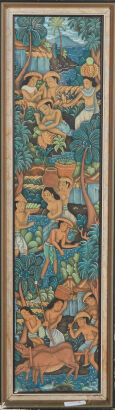 A Framed South East Asian Traditional Painting