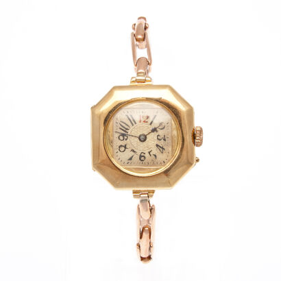 18ct Gold Case Antique Wristwatch