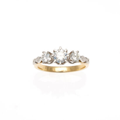 A Three Stone Diamond Ring