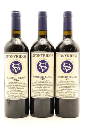 (3) 2006 Stonyridge Vineyard Larose, Waiheke Island