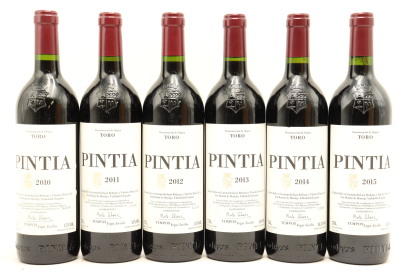 (1) 2010-2015 Vega Sicilia 'Pintia' Vertical, Toro, 6 Bottles Sold as One Lot