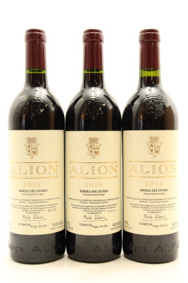 (1) 2012-2014 Vega Sicilia Alion Vertical, Ribera del Duero, 3 Bottles Sold as One Lot