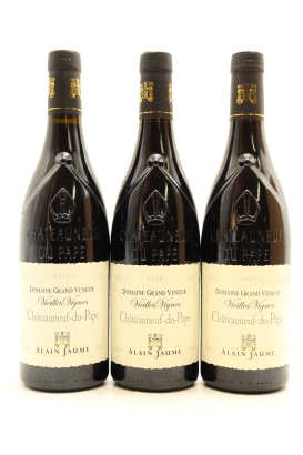 (1) 2015-2017 Alain Jaume & Fils Domaine Grand Veneur Chateauneuf-du-Pape Vieilles Vignes Vertical, Rhone, 3 Bottles Sold as One Lot