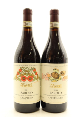 (1) 2011 Vietti - Lazzarito & Castiglione, Barolo DOCG, 2 Bottles Sold as One Lot