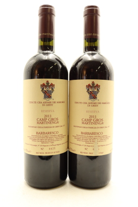 (2) 2011 Tenute Cisa Asinari Marchesi di Gresy Camp Gros Martinenga Riserva, Barbaresco DOCG