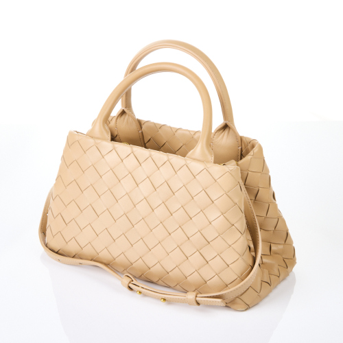 Bottega Veneta Intrecciato Beige Leather Bag